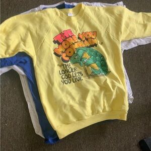 Yellow Sweater with Graphic Print